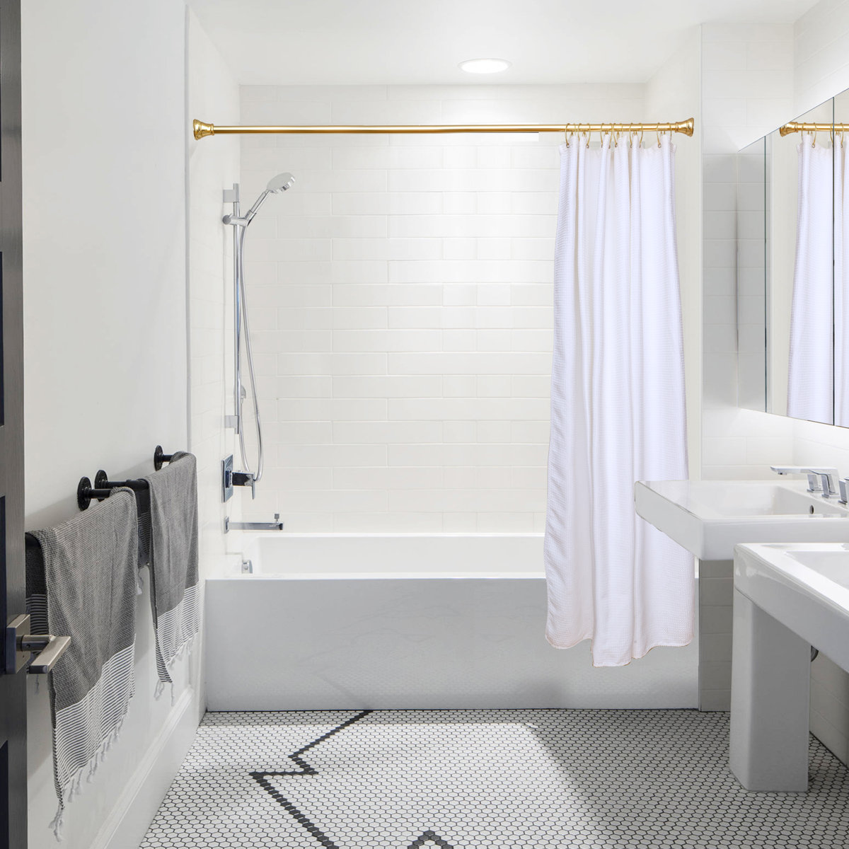 Zinc Shower Curtain Hook (Set of 12)